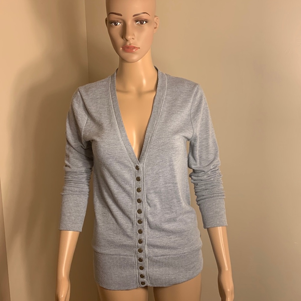 Zenana Outfitters Sweater Blouse (Gray)